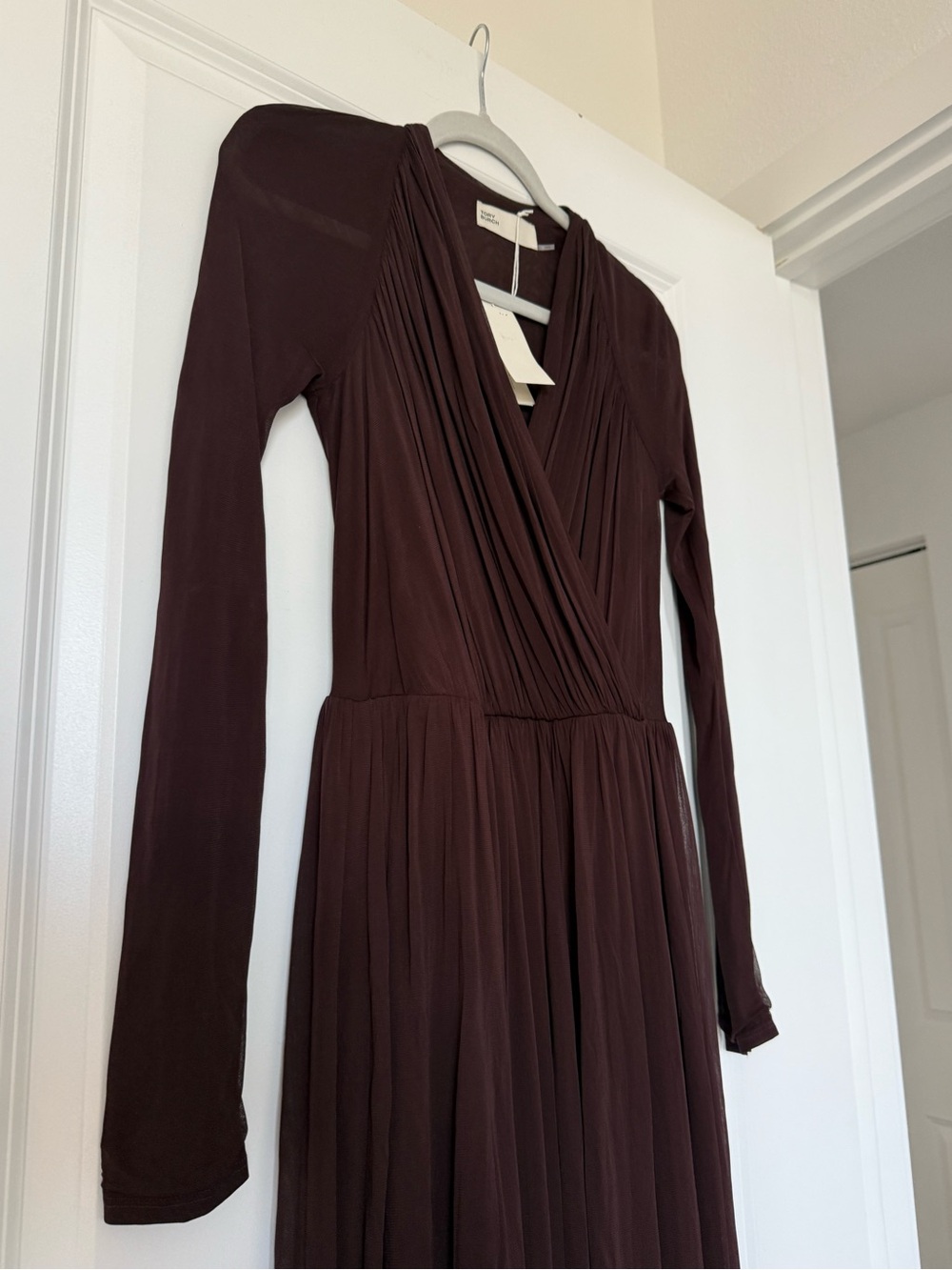 NWT Tory Burch Wrap-effect gathered jersey midi dress 0 $898 - Picture 10 of 12